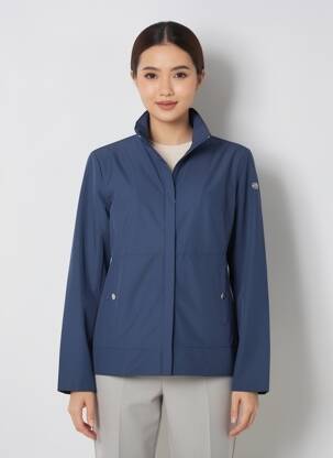 Coupe-vent poches sans capuche bleu VIRGINIA BLU' femme