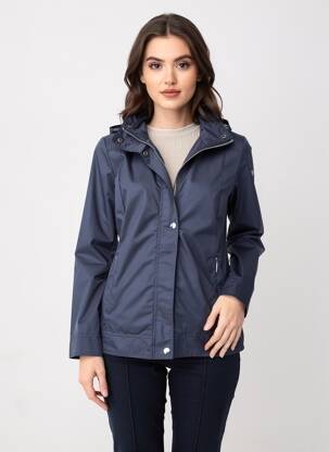Coupe-vent finition intérieure doublure imprimée sans capuche noir VIRGINIA BLU' femme