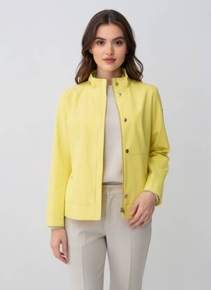 Coupe-vent finition intérieure doublure imprimée sans capuche jaune VIRGINIA BLU' femme