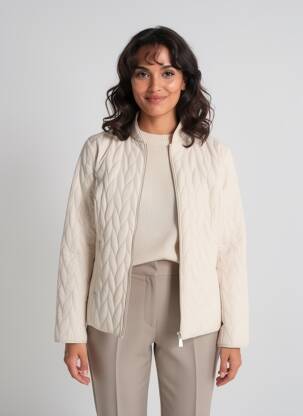 Doudoune poches sans capuche beige VIRGINIA BLU' femme