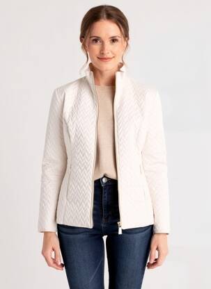 Doudoune poches sans capuche beige VIRGINIA BLU' femme