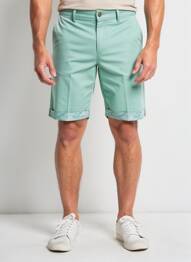 Bermuda taille à pinces taille normale vert SEA BARRIER homme
