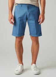 Bermuda taille à pinces taille normale bleu SEA BARRIER homme