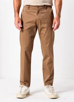 Pantalon chino tissage popeline taille normale marron SEA BARRIER homme