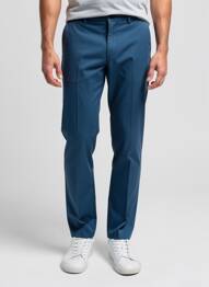 Pantalon chino tissage popeline taille normale bleu SEA BARRIER homme