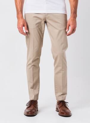 Pantalon chino tissage popeline taille normale marron SEA BARRIER homme