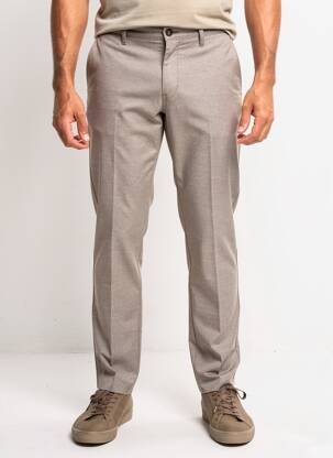 Pantalon chino tissage chiné taille normale marron SEA BARRIER homme