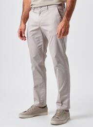 Pantalon chino tissage popeline taille normale gris SEA BARRIER homme