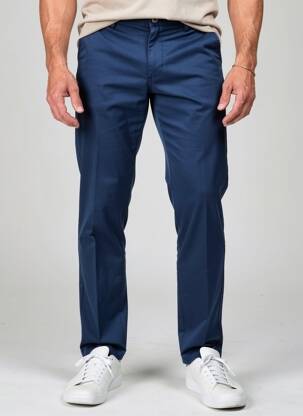 Pantalon chino tissage popeline taille normale bleu SEA BARRIER homme