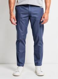 Pantalon chino tissage popeline taille normale bleu SEA BARRIER homme