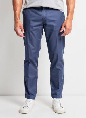 Pantalon chino tissage popeline taille normale bleu SEA BARRIER homme