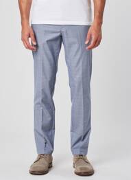 Pantalon chino tissage chiné taille basse bleu SEA BARRIER homme