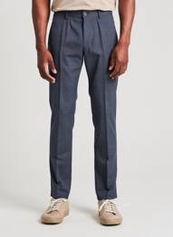 Pantalon chino tissage popeline taille normale bleu SEA BARRIER homme