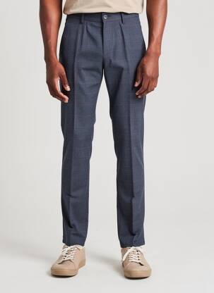 Pantalon chino tissage popeline taille normale bleu SEA BARRIER homme