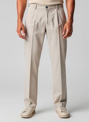 Pantalon chino tissage popeline taille normale beige SEA BARRIER homme