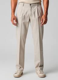 Pantalon chino tissage popeline taille normale beige SEA BARRIER homme