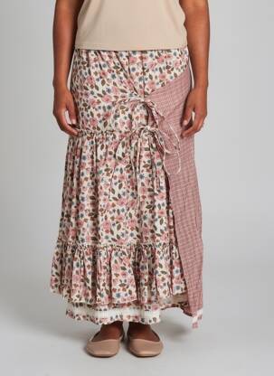 Jupe longue doublure rose RHUM RAISIN femme