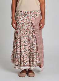 Jupe longue doublure rose RHUM RAISIN femme