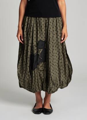 Jupe longue doublure vert RHUM RAISIN femme