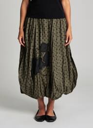 Jupe longue doublure vert RHUM RAISIN femme