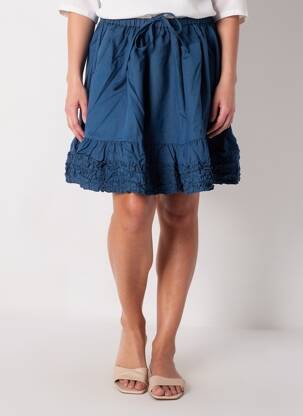 Jupe courte coupe évasée bleu RHUM RAISIN femme