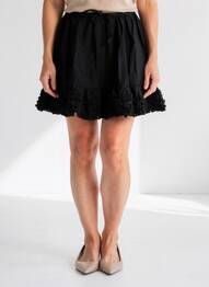 Jupe courte coupe évasée noir RHUM RAISIN femme