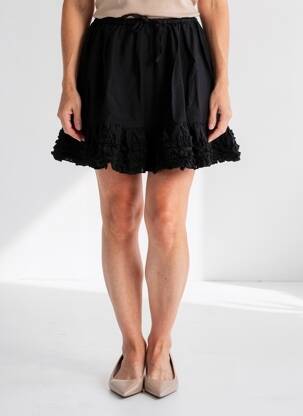 Jupe courte coupe évasée noir RHUM RAISIN femme