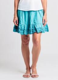 Jupe courte coupe évasée bleu clair RHUM RAISIN femme