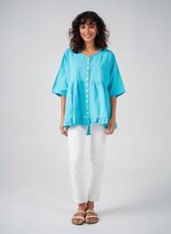 Tunique manches courtes manches mi-longues bleu RHUM RAISIN femme