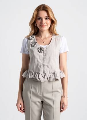Gilet sans manche coupe cintrée gris RHUM RAISIN femme
