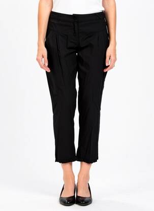 Pantalon 7/8 tissage popeline taille normale noir RHUM RAISIN femme