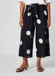 Pantacourt taille élastique taille normale noir RHUM RAISIN femme