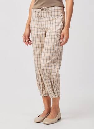 Pantalon 7/8 tissage popeline taille normale beige RHUM RAISIN femme