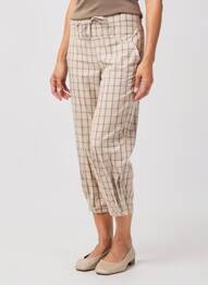 Pantalon 7/8 tissage popeline taille normale beige RHUM RAISIN femme