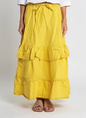 Jupe longue coupe évasée jaune RHUM RAISIN femme