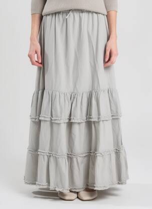 Jupe longue coupe évasée gris RHUM RAISIN femme