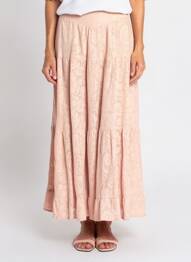 Jupe longue doublure rose RHUM RAISIN femme
