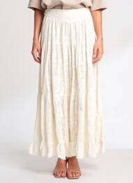 Jupe longue doublure beige RHUM RAISIN femme