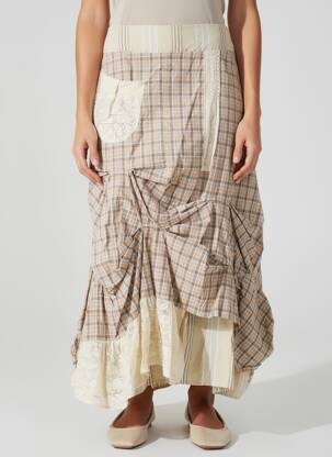 Jupe longue taille haute beige RHUM RAISIN femme