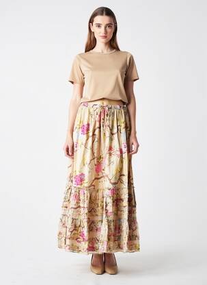 Jupe longue doublure beige RHUM RAISIN femme