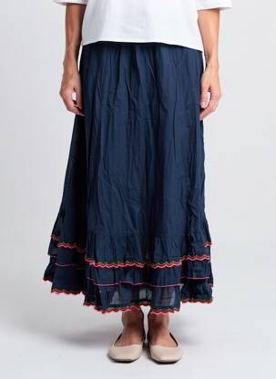 Jupe longue doublure bleu RHUM RAISIN femme