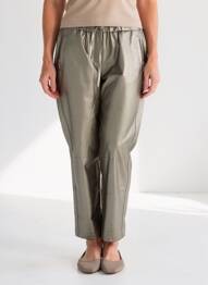 Pantalon droit taille élastique taille normale argent CATNOIR femme