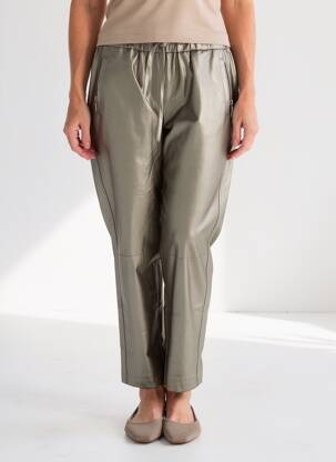 Pantalon droit taille élastique taille normale argent CATNOIR femme