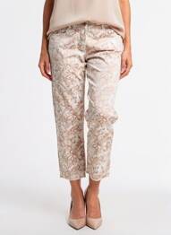 Pantalon 7/8 stretch taille normale beige PARA MI femme