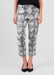Pantalon 7/8 stretch taille normale noir MARC AUREL femme