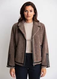 Veste casual col tailleur marron MARC AUREL femme