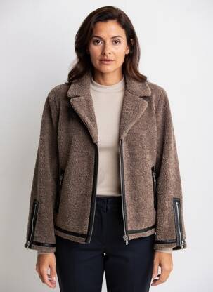 Veste casual col tailleur marron MARC AUREL femme