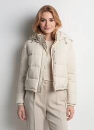 Doudoune poches a capuche beige MARC AUREL femme