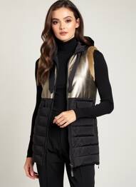 Doudoune poches a capuche noir CATNOIR femme
