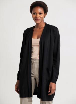 Gilet manches longues stretch noir CREAM femme